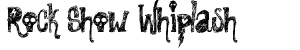 Rock Show Whiplash font preview